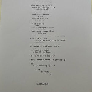 Edward Typewriter Poems